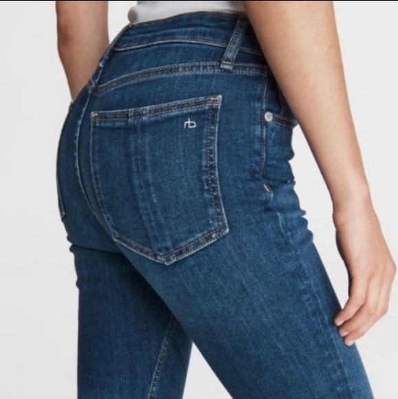 Rag & Bone Raw Hem Skinny Jean in Dearborn Wash - Picture 2 of 9